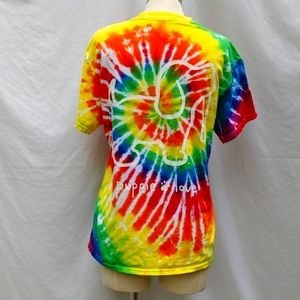 Ladies tie dye Puppy Love short sleeve t-shirt, M